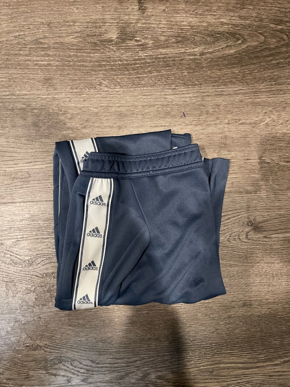 adidas women’s Navy Joggers with White Logo Tape
